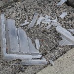 1年間屋外に放置されたプラスチック衣装ケース